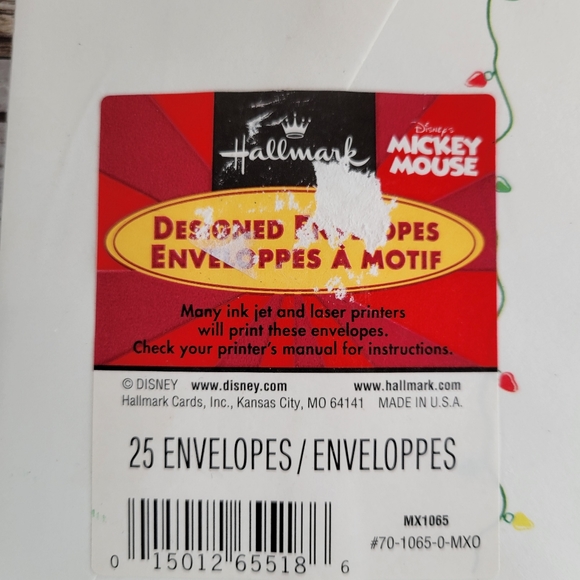 Hallmark Christmas Envelopes Pack of 25 Mickey Pluto - Picture 2 of 7